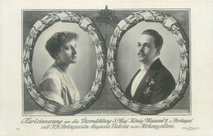 King Manuel II v. Portugal princess Augusta Victoria von Hohenzollern 