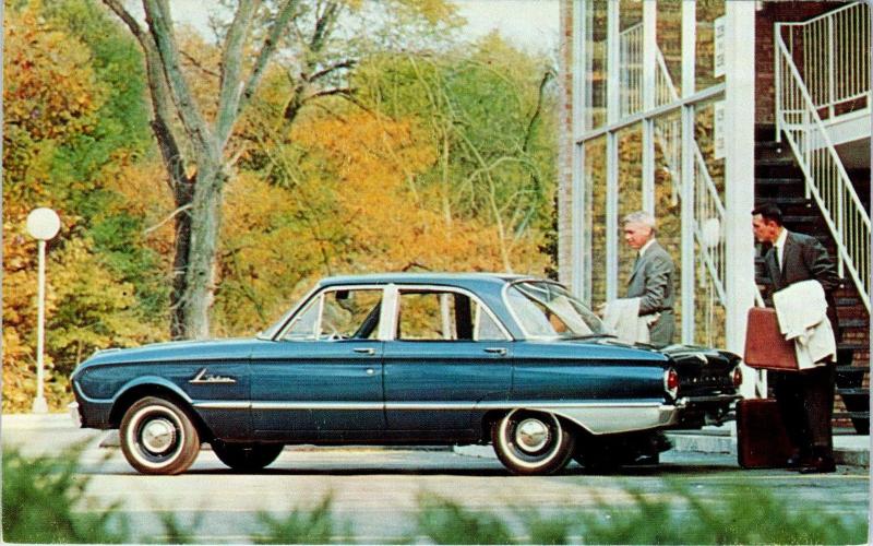 1962?   FORD  FALCON  4  Door  Deluxe Sedan   Advertising   Postcard