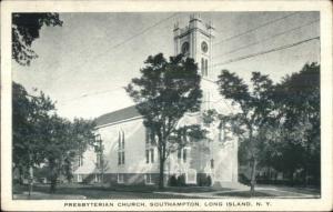 Southampton Long Island NY Church c1940 Postcard