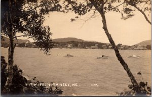 RPPC Water View, Manset ME Vintage Postcard X44