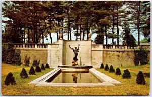 VINTAGE POSTCARD SPIRIT OF LIFE SCULPTURE AT SARATOGA SPRINGS N.Y.