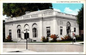 Postcard United States Post Office Building in Lafayette, Louisiana