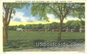 Parade Ground & Officers Line - Fort Des Moines, Iowa IA