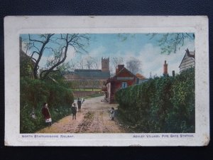 North Staffordshire Railway ASHLEY VILLAGE Pipe Gate Station - Old Postcard