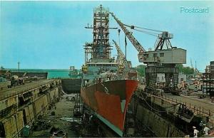 SC, Charleston Naval Base, South Carolina, Drydocked Destroyer, USS Manley