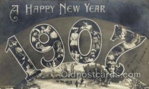 1907 Year Date Postcard