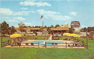 Kennesaw Georgia 1969 Postcard Smith Motel Swimming Pool