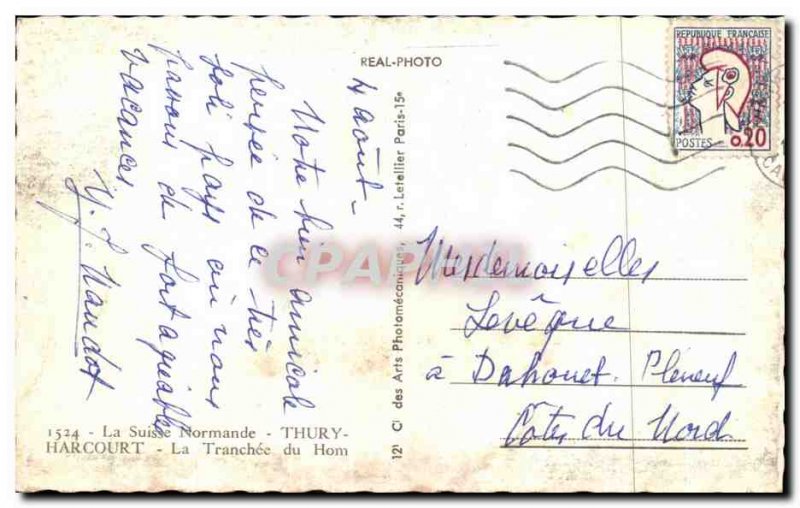 Old Postcard La Suisse Normande Thury Harcourt The Tranchee of Hom