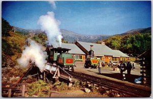 Mount Washington Cog Railway Leaving Marshfield Station New Hampshire Postcard