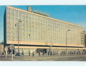 Damaged By Trimming Pre-1980 DEUTSCHLAND HOTEL Leipzig - Saxony Germany F6319