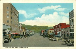 1920s Second Street, Raton New Mexico  Vintage Postcard