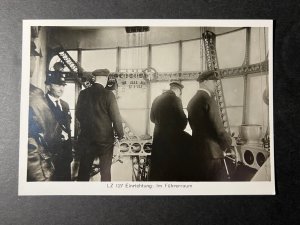 Mint Germany Aviation RPPC Graf Zeppelin Postcard Pilot Room Bridge Control