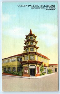 2 Postcards LOS ANGELES ~ Chinatown GOLDEN PAGODA Chinese Restaurant Night/Day