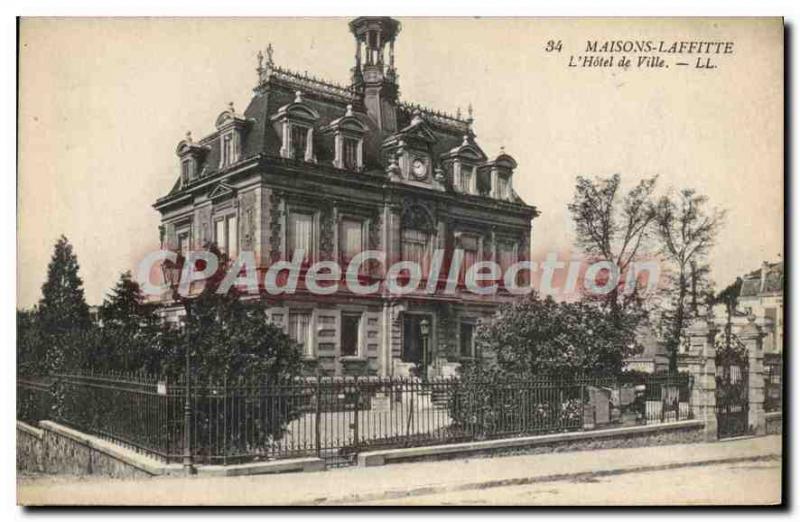 Old Postcard Maisons Laffitte Hotel De Ville