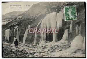 Old Postcard Normandy Cliffs in Winter