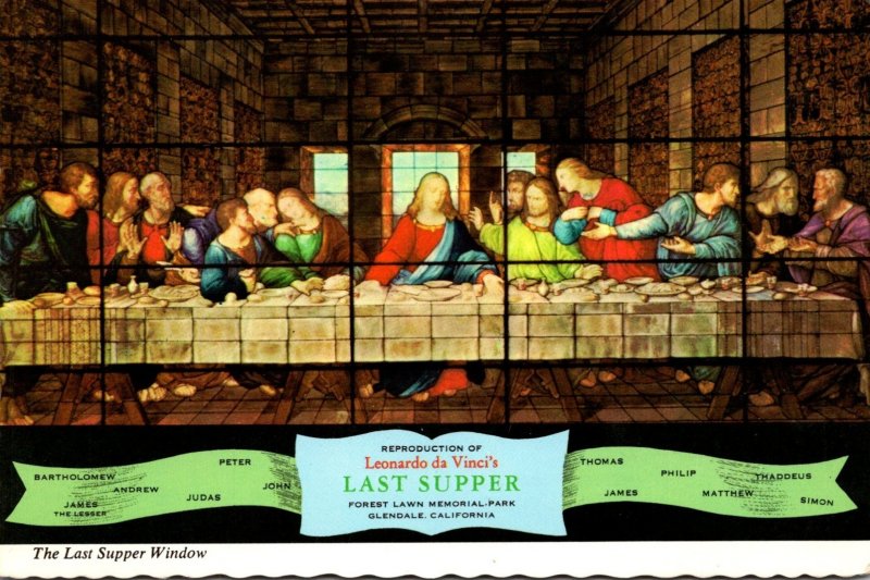 The Last Supper Window At Forest Lawn 1978