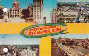 Iowa Des Moines Greetings From Multi View 1957