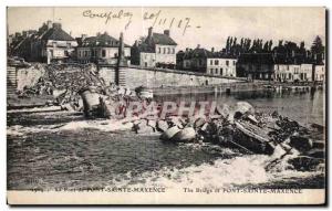 Old Postcard The Bridge of Pont Sainte Maxence The Bridge of Pont Sainte Maxence