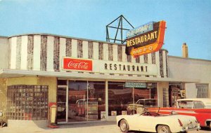Tilbury, Ontario, Canada Blue Bonnet Restaurant, Coke Sign, Vintage PC U18090