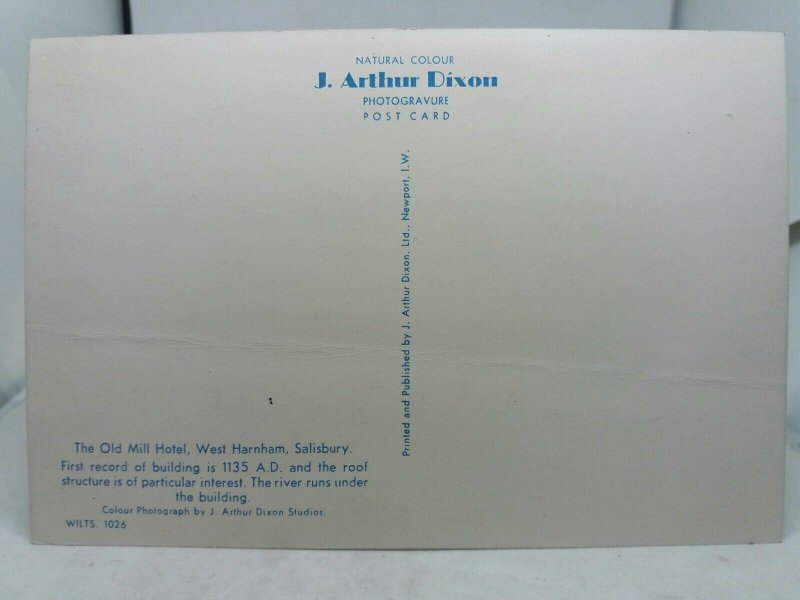 Vintage Postcard The Old Mill Hotel West Harnham Salisbury