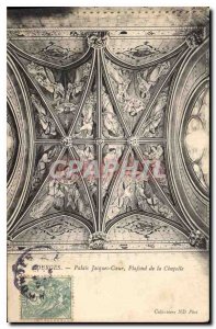 Old Postcard Bourges Palais Jacques Heart Chapel Ceiling