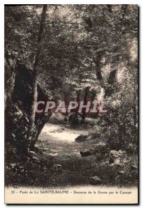 Postcard Old Foret de la Sainte Baume Descent of the cave by the Sofa