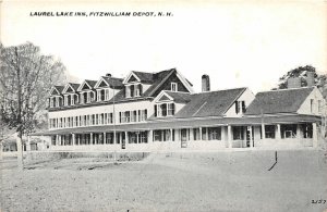 H74/ Fitzwilliam Depot New Hampshire Postcard c1910 Laurel Lake Inn  85