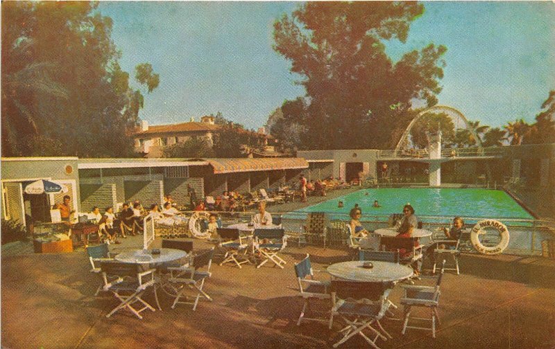 Palm Springs California 1950s Postcard El Mirador Resort Hotel Pool