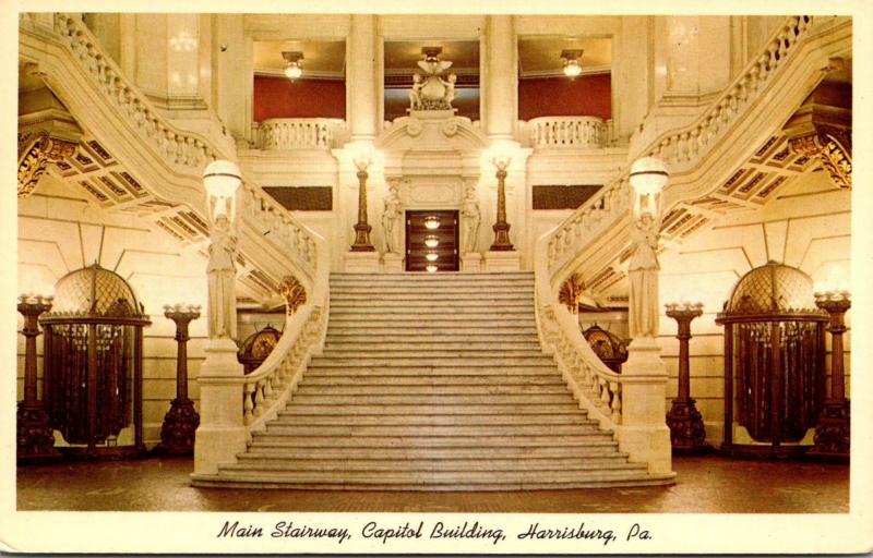 Pennsylvania Harrisburg Capitol Building Main Stairway