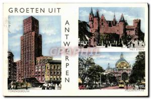 Modern Postcards Groeten Uit Antwerpen Torengebouw