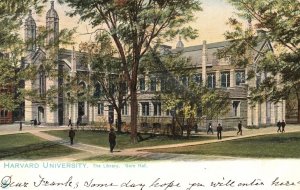 Vintage Postcard 1905 Library Gore Hall Harvard University Cambridge Mass. MA