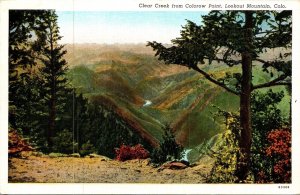 Clear Creek Colorow Point Lookout Mountain Colorado CO View River Postcard 