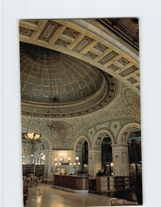 Postcard The stained-glass dome, The Central Library, Chicago, Illinois