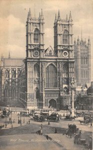 br109592 west towers westminster abbey london real photo uk