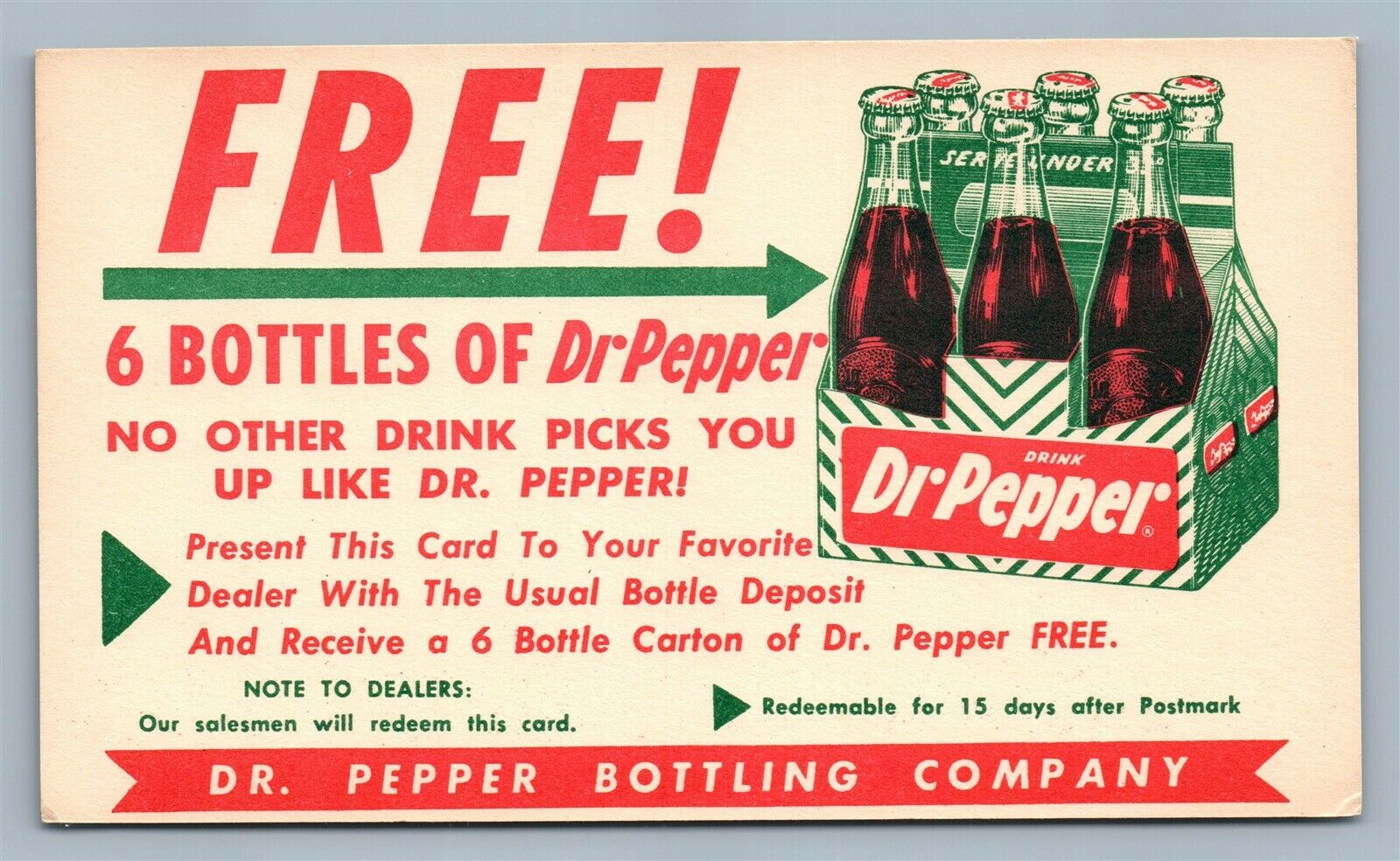 DR.Pepper Advertising Vintage Postcard | Topics - Advertising