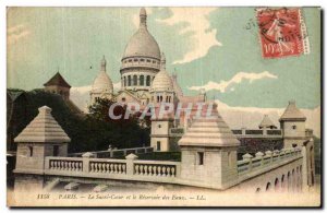 Old Postcard Paris Le Sacre Coeur and Reservoir Water