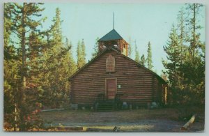 Island Park Idaho~The Little Church Of The Pines~Vintage Postcard