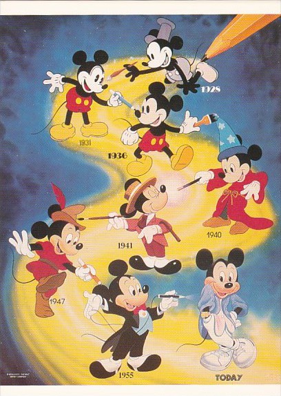 Mickey Mouse 1928 Great Big Heart 別珍 両面 Extremely RARE Extra Large 21