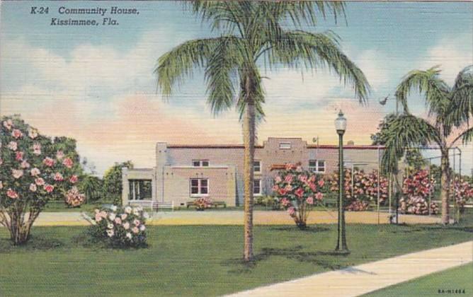 Florida Kissimmee The Community House 1943 Curteich