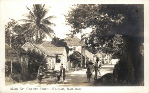 Nassau Bahamas Grants Town 1920s-30s Real Photo Postcard