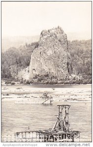 Oregon Castle Rock From Columbia River Highway Real Photo