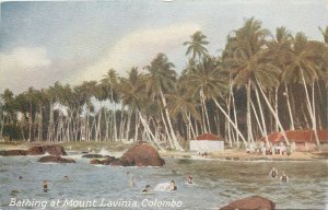 Ceylon illustration Postcard Colombo Mount Lavinia exotic seaside aspect