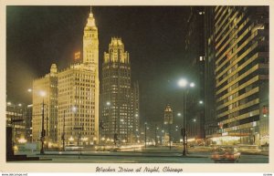 CHICAGO, Illinois; 1950-60s; Wacker Drive at Night