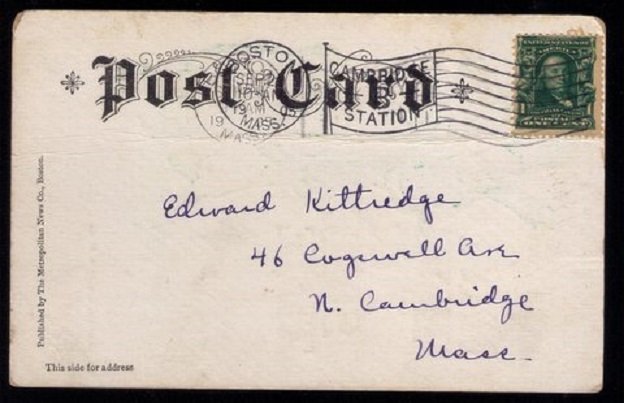 1905 US Sc #300 Scott Monument Edinburgh,UKBoston Mass to N.Cambr...