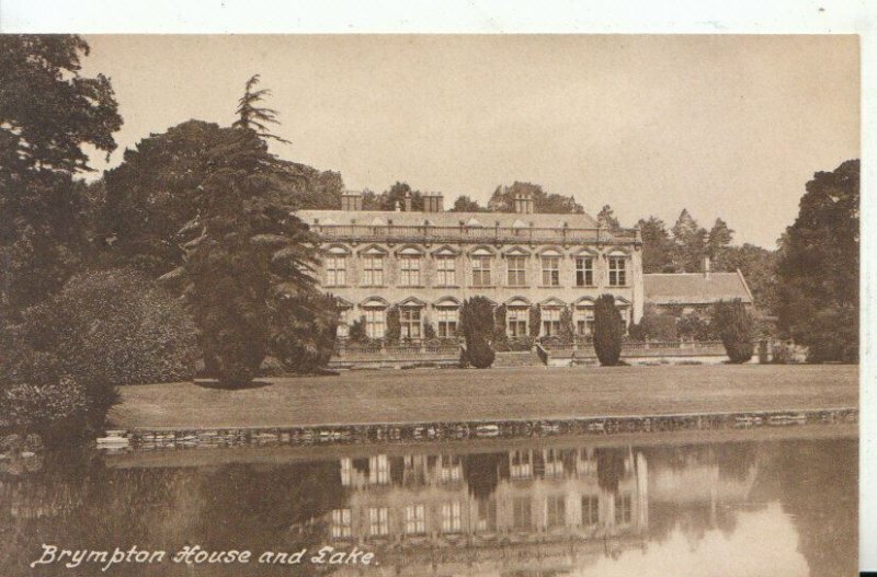 Somerset Postcard - Brympton House and Lake - Ref 16800A