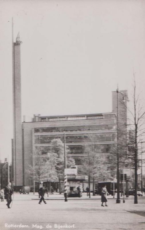 Rotterdam Bijenkorf Real Photo Holland Postcard