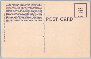 Vtg Mitchell South Dakota SD World's Only Corn Palace 1950s Linen View Postcard