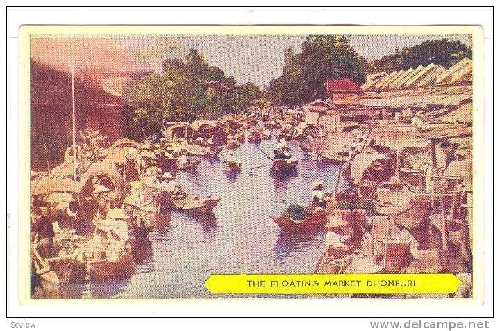 Dhonburi , Thailand , Floating Market , 40-60s