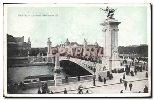 Postcard Old Paris Pont Alexandre III