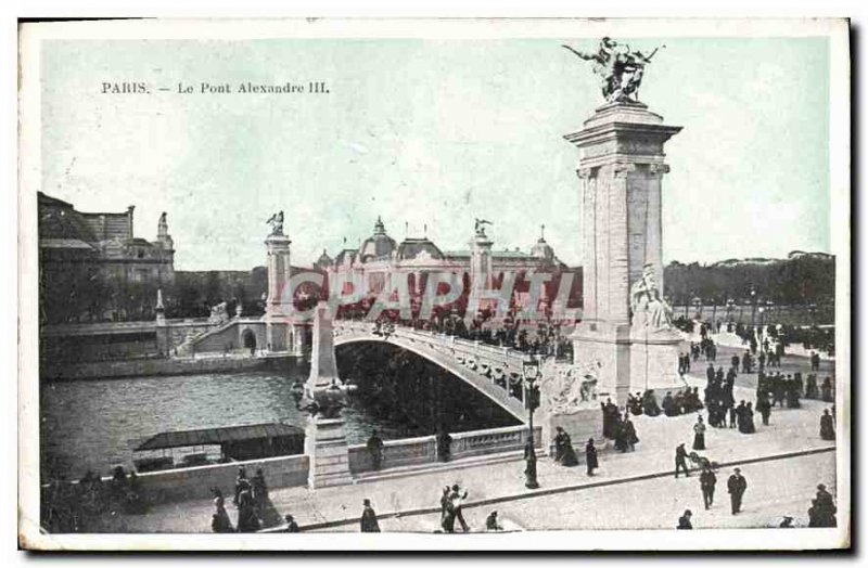 Postcard Old Paris Pont Alexandre III